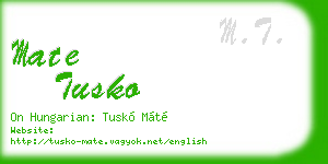 mate tusko business card